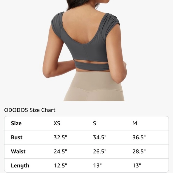 Gray Ruched Women's Top - Picture 4 of 5